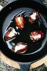 Blistered Dates with Gorgonzola and Flake Salt