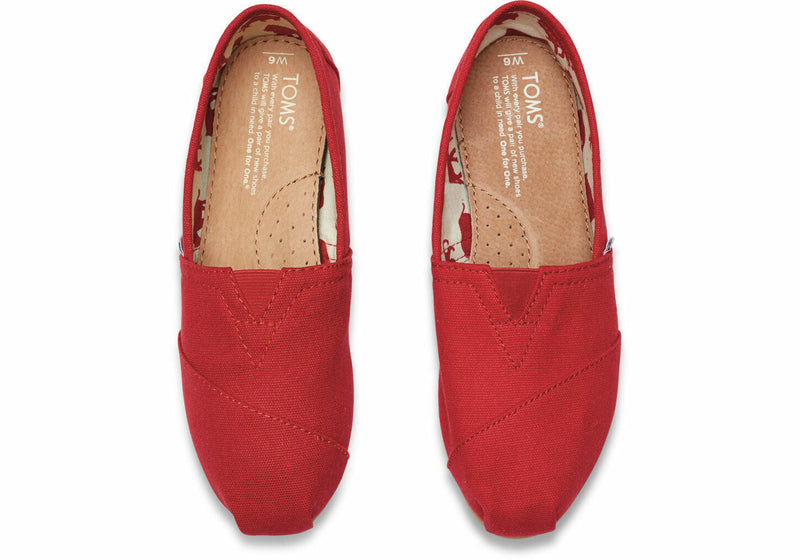 Load image into Gallery viewer, TOMS Womens Alpargata Classic Canvas Sneaker Shoes Espadrilles Slip On - Red-4