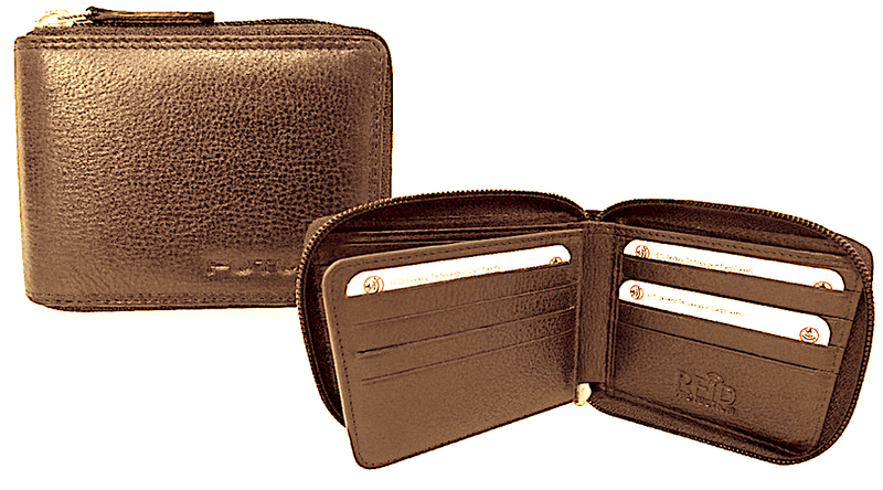 Load image into Gallery viewer, Futura Leather Zip Around Mens Genuine Leather Wallet w/ RFID Protection - Tan-0
