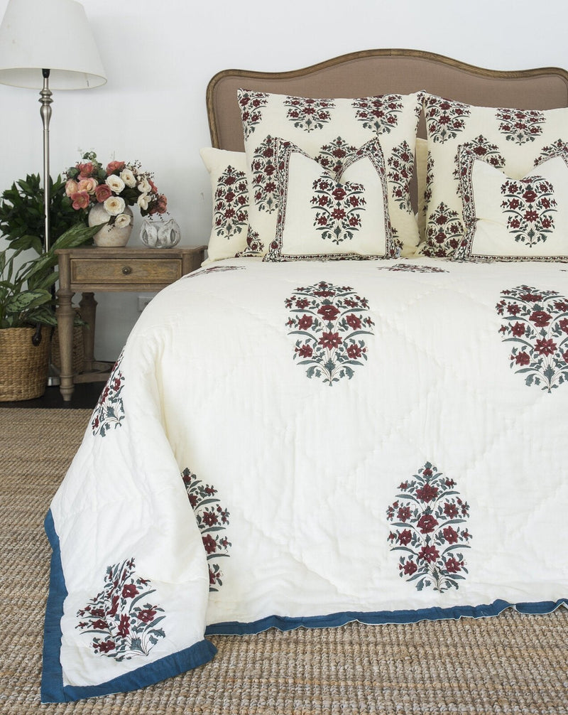 Load image into Gallery viewer, Gulbahar Bedspread Coverlet Summer Light Quilt - Ruby (Queen - 210 cm x 210 cm)-0