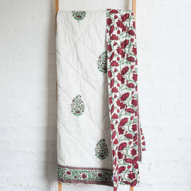 Load image into Gallery viewer, Kolka Kaner Coverlet Bedspread Quilt Bed Doona - Ruby (Queen 210cm x 210cm Size)-2