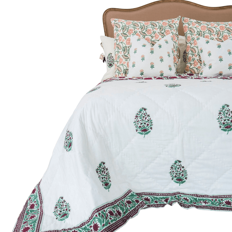 Load image into Gallery viewer, Kolka Kaner Coverlet Bedspread Quilt Bed Doona - Ruby (Queen 210cm x 210cm Size)-1