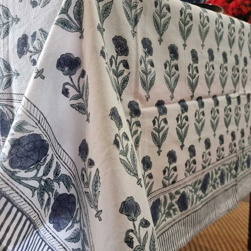 Load image into Gallery viewer, Kolka Rectangle Square Tablecloth Table Cover Flower Pattern Dining Table Cloth - Grey-3