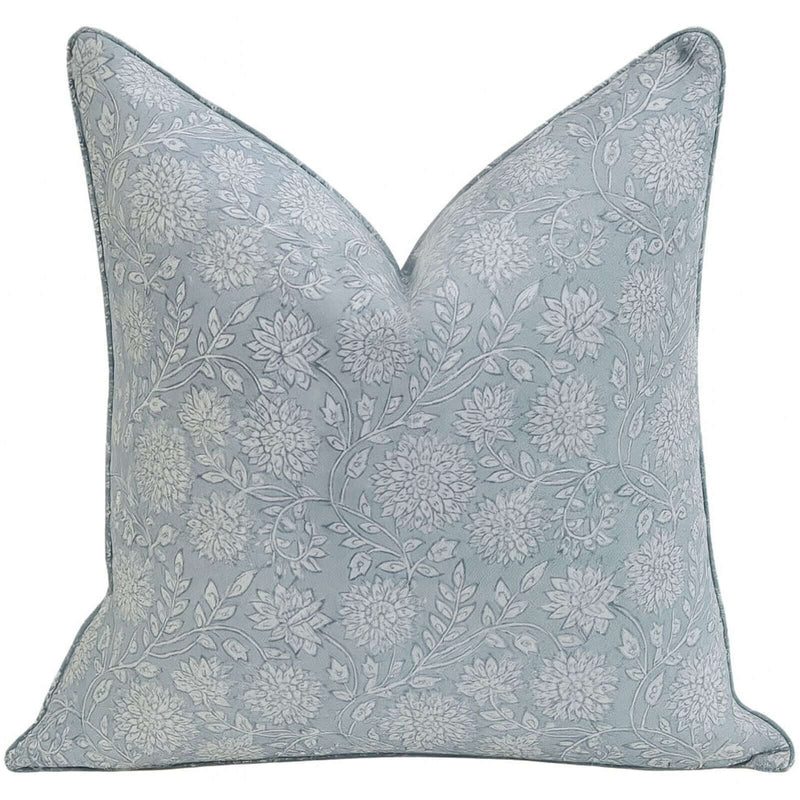 Load image into Gallery viewer, Kolka Pastel Grey Floral Luxurious Soft Cotton Voile Decorative Cushion - Grey-0