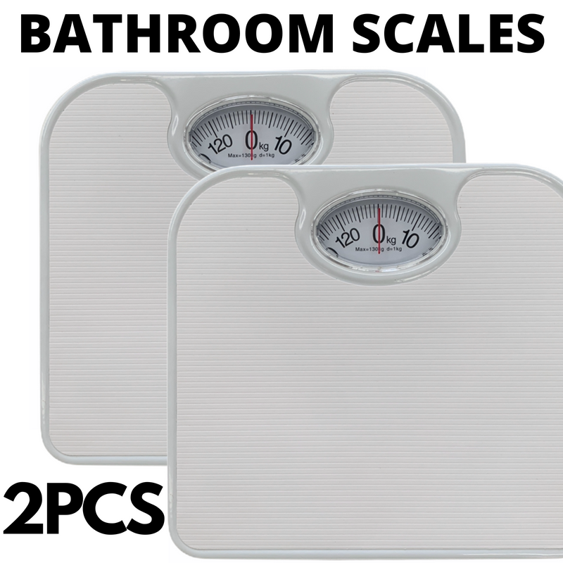 Load image into Gallery viewer, 2x 130kg Mechanical Bathroom Scales Weight Checker Kilo Kg Kilograms - White-1