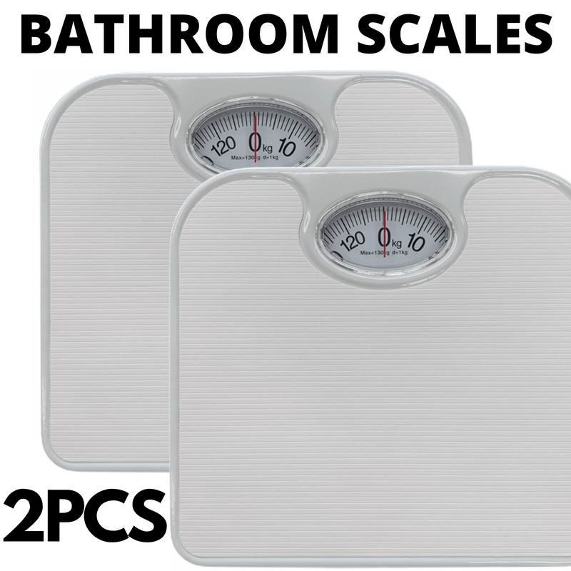 Load image into Gallery viewer, 2x 130kg Mechanical Bathroom Scales Weight Checker Kilo Kg Kilograms - White-1