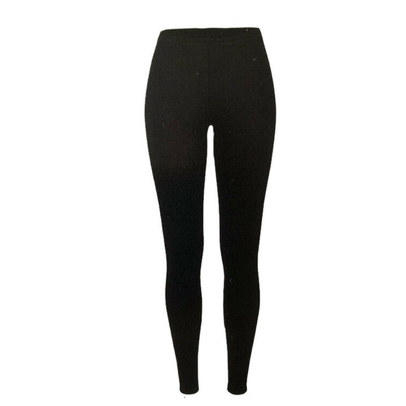 Load image into Gallery viewer, Womens Pure Merino Wool Knit Long Janes Thermal Underwear Thermals Pants - Black