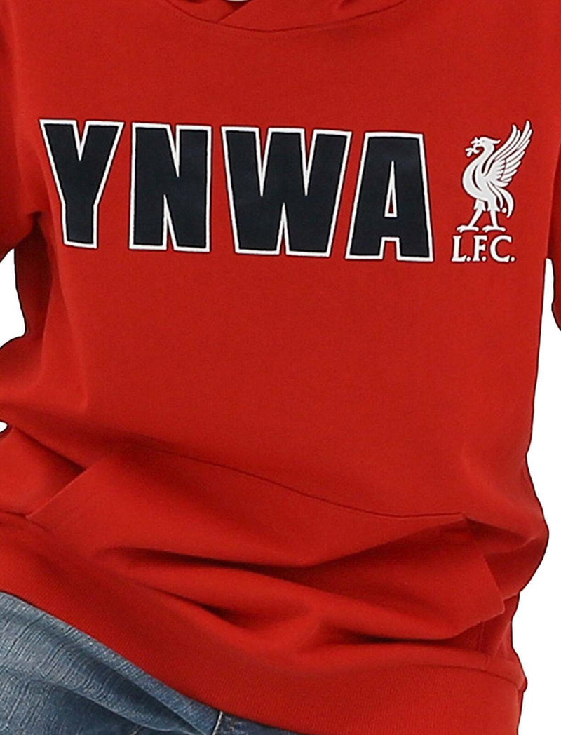 Load image into Gallery viewer, Liverpool FC Youth Boys Hoodie Jumper LFC YNWA Firebird Hoody - Red