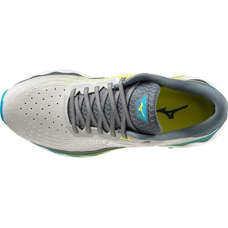 Load image into Gallery viewer, Mizuno Wave Horizon 6 Mens Runners Sneakers Shoes in Pearl Blue/Silver/Bolt