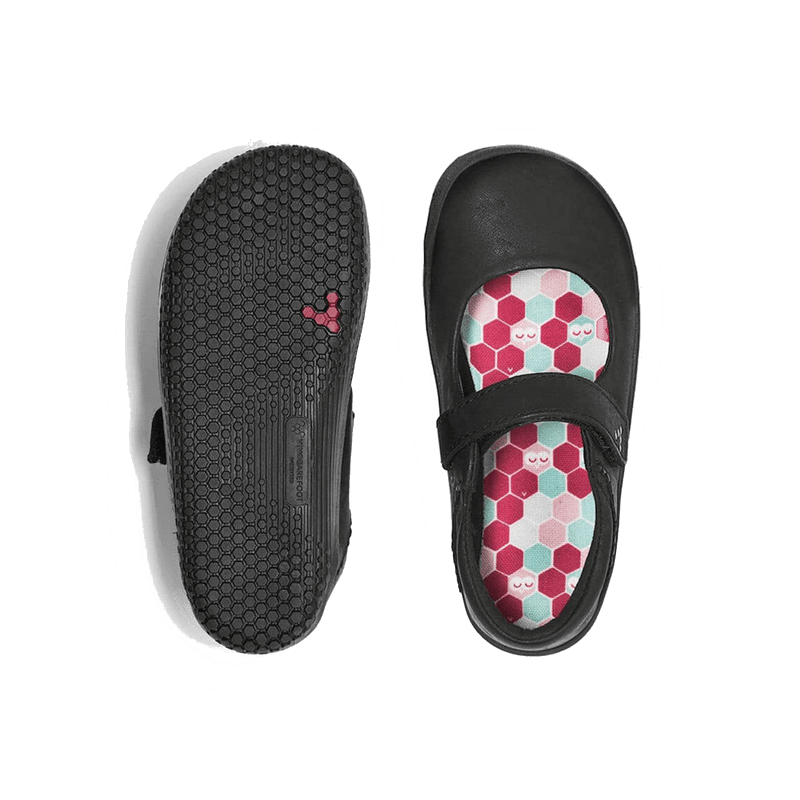 Load image into Gallery viewer, Vivobarefoot Wyn School Kids Barefoot School Shoe – Obsidian Black
