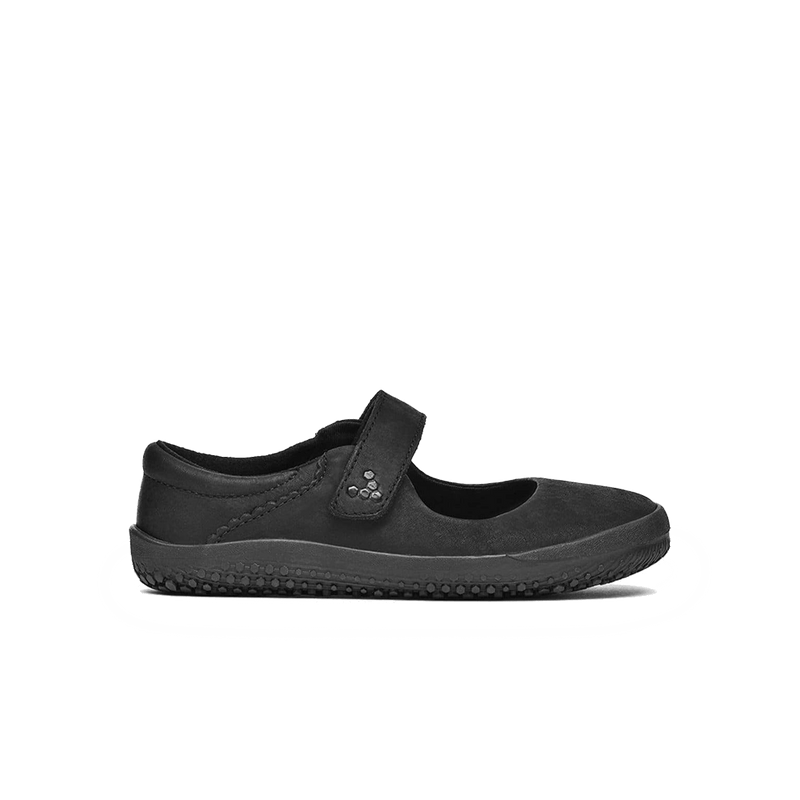 Load image into Gallery viewer, Vivobarefoot Wyn School Kids Barefoot School Shoe – Obsidian Black