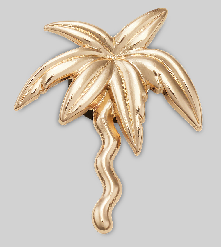 Load image into Gallery viewer, 1x Crocs 3D Metal Gold Palm Tree Jibbitz Charm - 100% Authentic-2