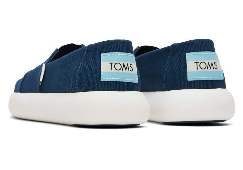 Load image into Gallery viewer, TOMS Womens Platform Alpargata Canvas Shoes Slip On Casual Shoes Flats - Blue-4