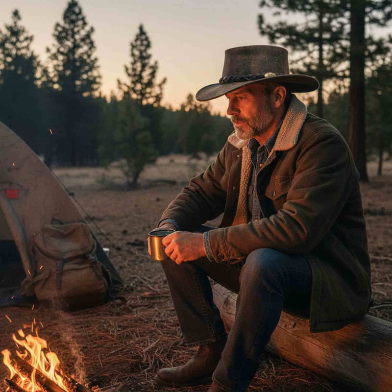 Load image into Gallery viewer, Jacaru 1004 Explorer Hat – Stonewash Leather | UPF 50+