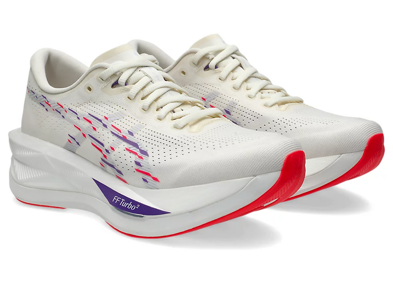 Load image into Gallery viewer, Asics Womens Sonicblast Running Sneakers Shoes Runners in Cream/Blue Fade-0