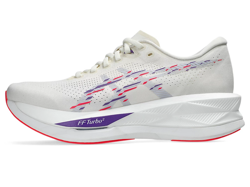 Load image into Gallery viewer, Asics Womens Sonicblast Running Sneakers Shoes Runners in Cream/Blue Fade-3