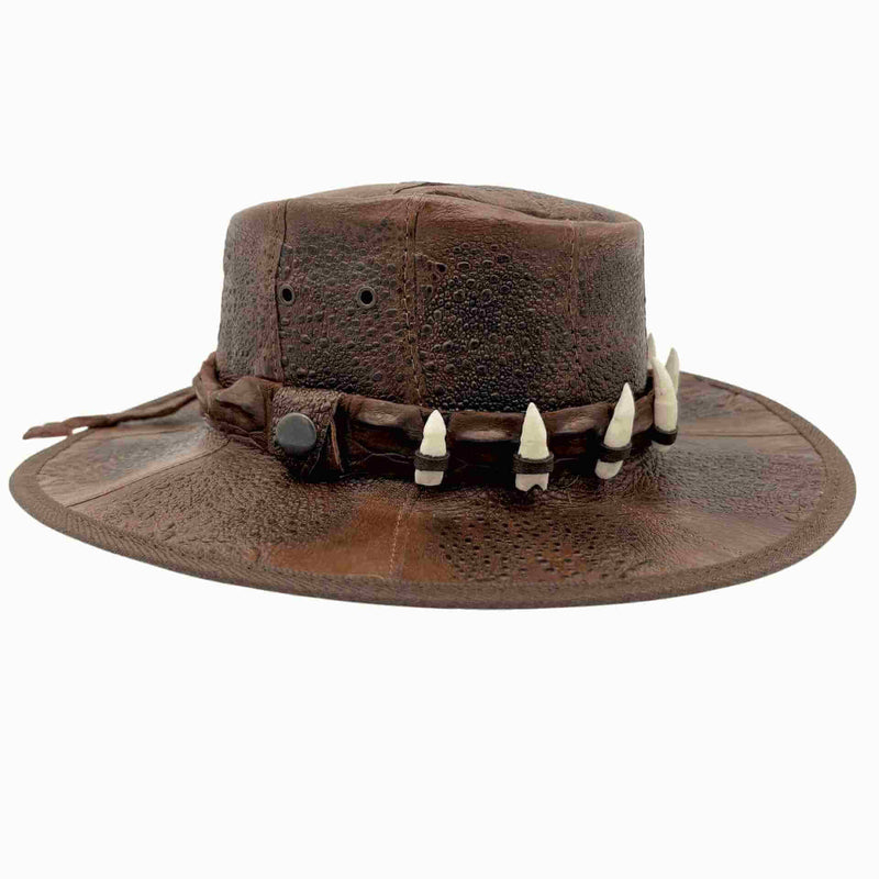 Load image into Gallery viewer, Jacaru 1017 Outback Hat – Cane Toad & Croc Leather | UPF 50+