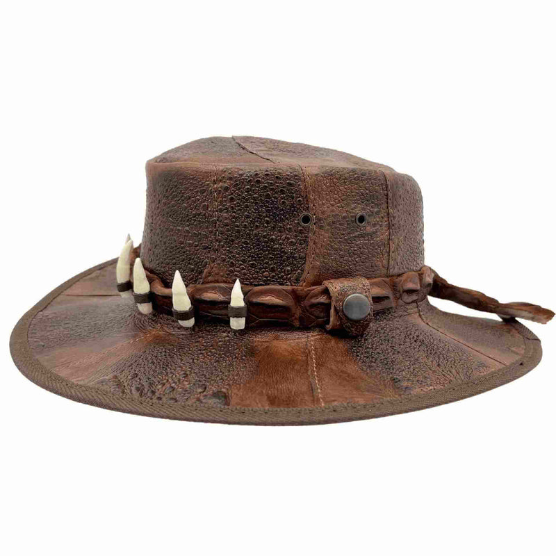Load image into Gallery viewer, Jacaru 1017 Outback Hat – Cane Toad & Croc Leather | UPF 50+