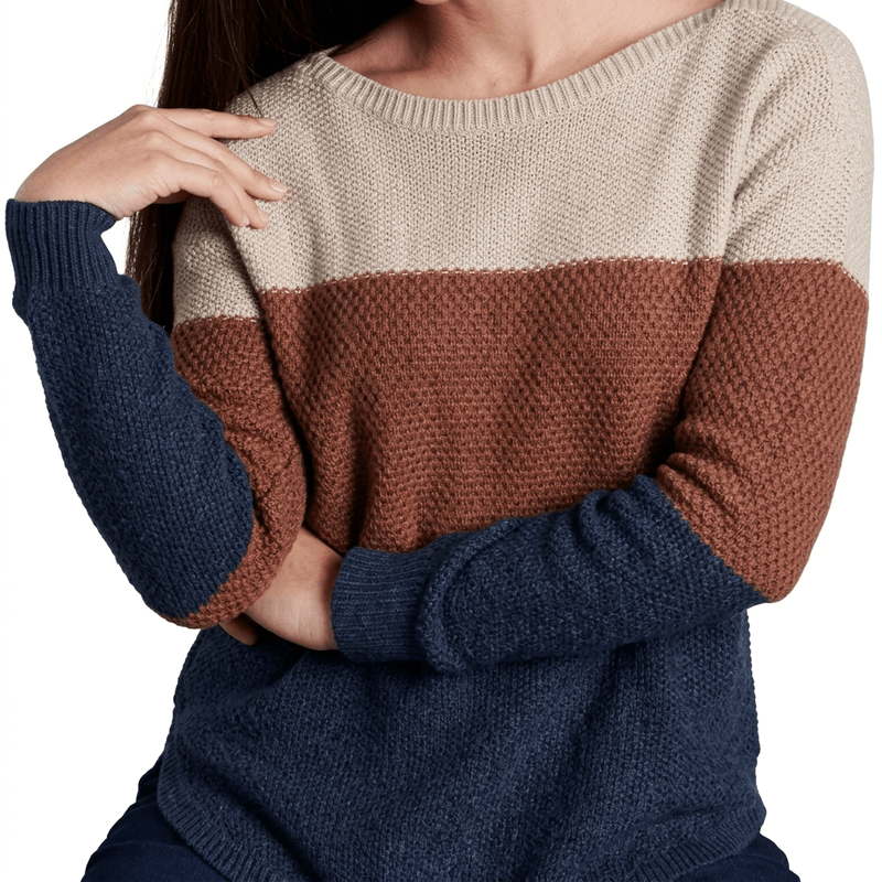 Load image into Gallery viewer, Kuhl Women's Bella Stripe Merino Blend Sweater - Midnight Gold