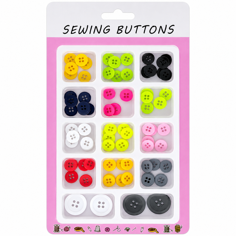 Load image into Gallery viewer, Sewing Buttons Assorted Colours Multipack for Craft and Repairs (65 Buttons Total Approx)-1