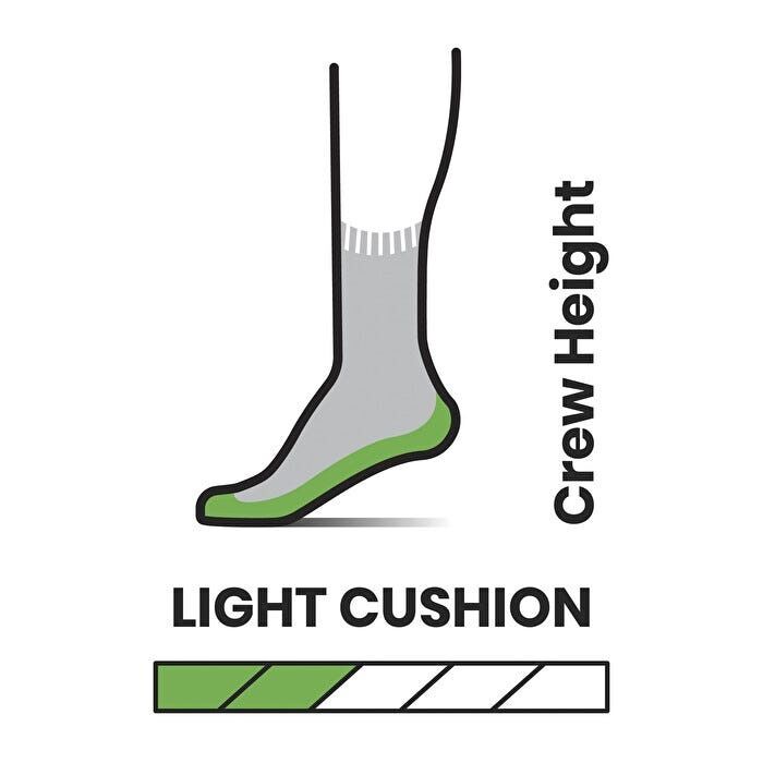Load image into Gallery viewer, SmartWool Hike Light Cushion Spiked Stripe Crew Socks in Light Gray - Large-3