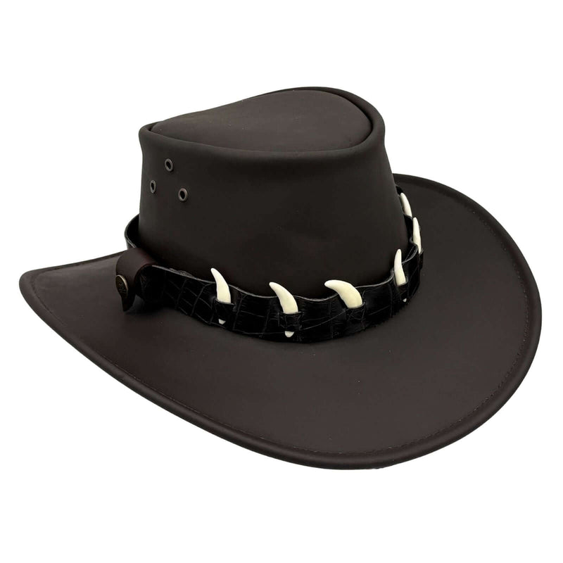Load image into Gallery viewer, Jacaru 1036 Cape York Hat – Oiled Leather & Croc Band
