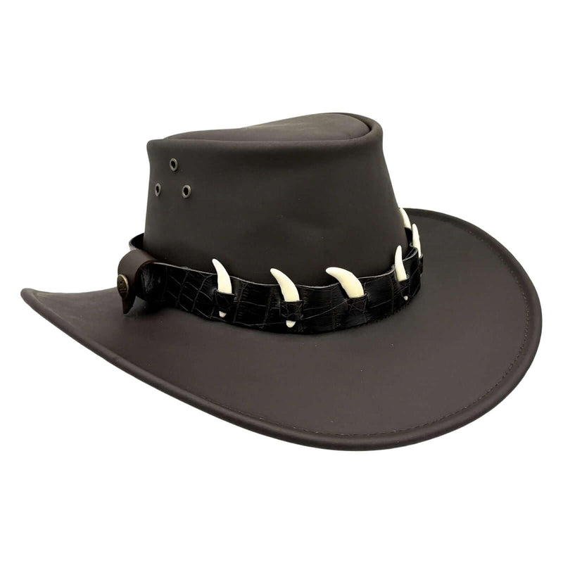 Load image into Gallery viewer, Jacaru 1036 Cape York Hat – Oiled Leather & Croc Band