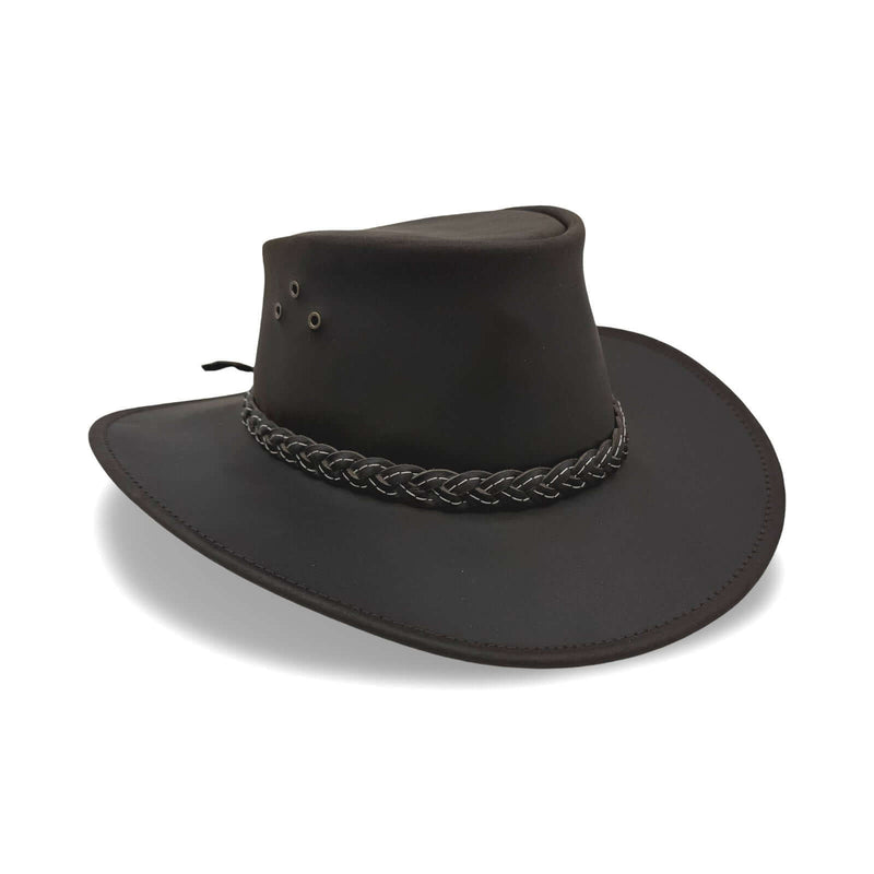 Load image into Gallery viewer, Jacaru 1050 Cattleman Hat – Oiled Leather | Wide Brim