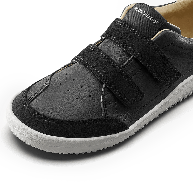 Load image into Gallery viewer, Vivobarefoot Gobi Sneaker Kids – Obsidian