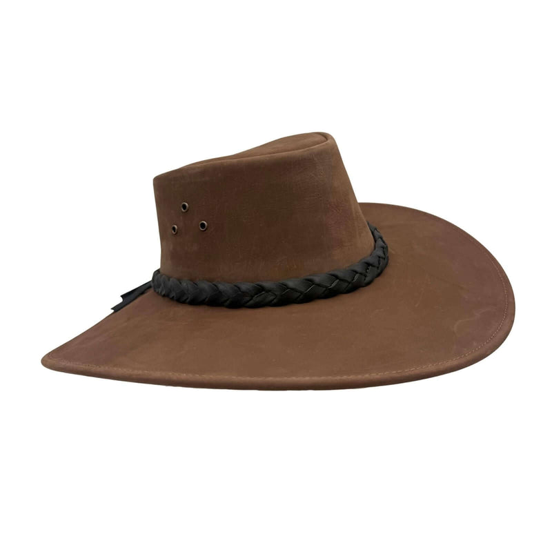 Load image into Gallery viewer, Jacaru 1059 Jabiru Hat – Nubuck Leather | Extra Wide Brim