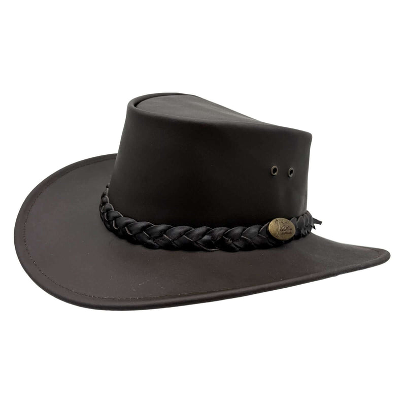 Load image into Gallery viewer, Jacaru 1069 Buffalo Leather Hat – Wide Brim | UPF 50+
