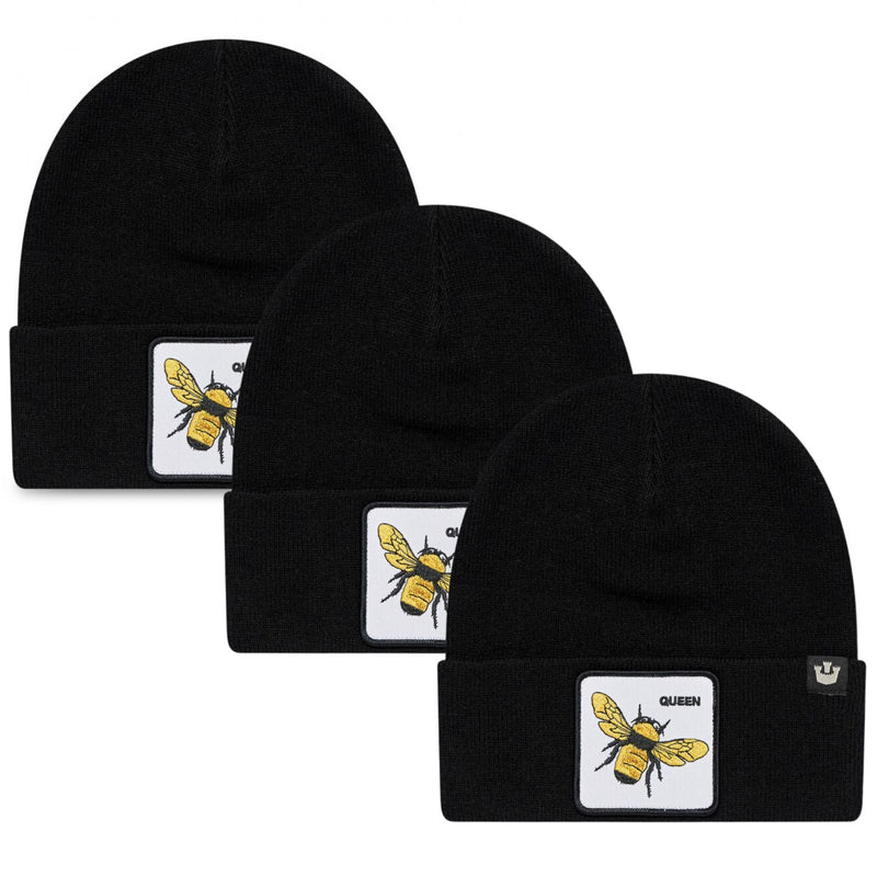 Load image into Gallery viewer, 3x Goorin Buzzed Beanie Hat Warm Winter Ski Animal Series - Black-1