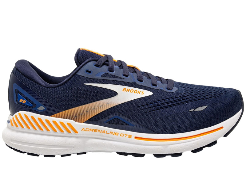 Load image into Gallery viewer, Mens Brooks Adrenaline GTS 23 Running Shoes in Peacoat/Ultramarine/Orange – Size 11.5-0