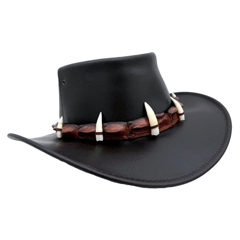 Load image into Gallery viewer, Jacaru 110 Croc Hunter Hat – Bovine & Crocodile Leather | Made in Australia
