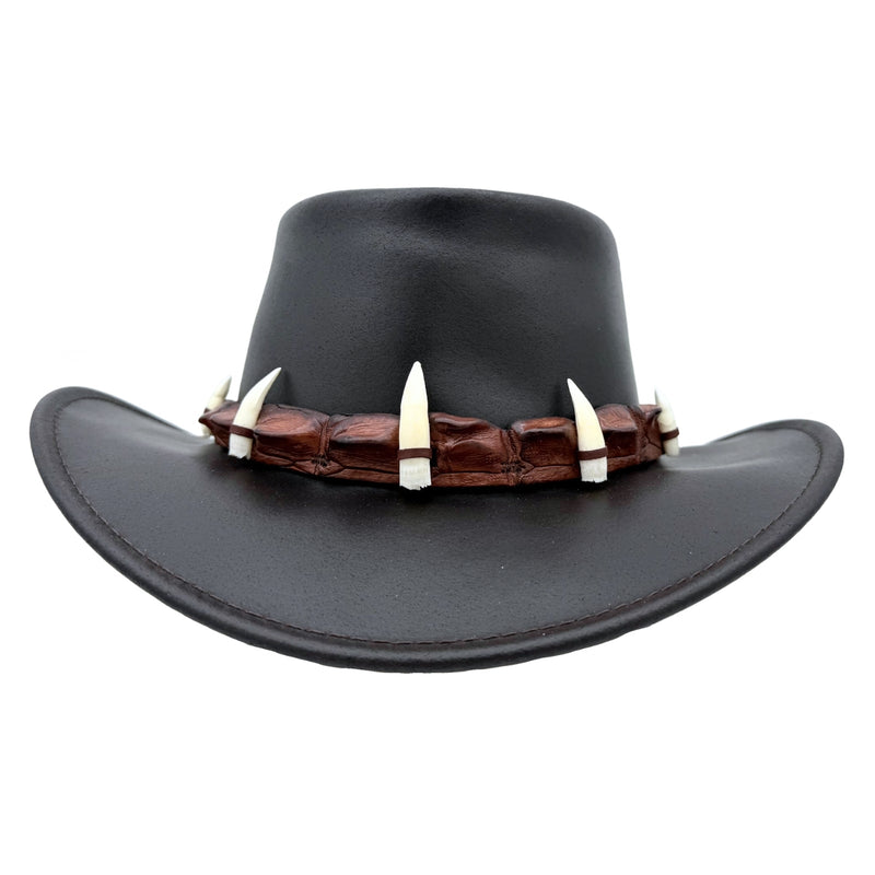 Load image into Gallery viewer, Jacaru 110 Croc Hunter Hat – Bovine & Crocodile Leather | Made in Australia