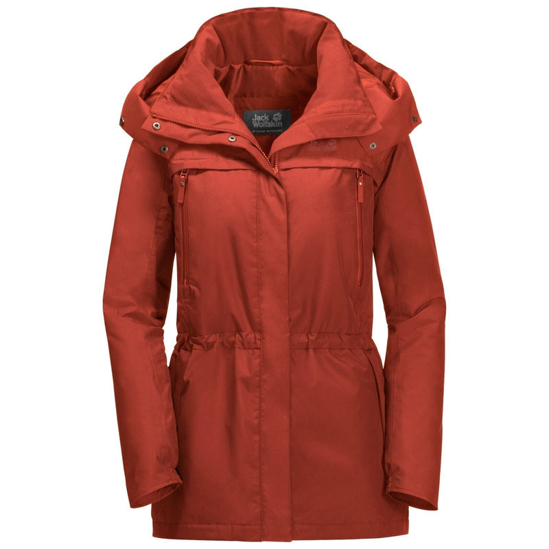 Load image into Gallery viewer, Jack Wolfskin Women's Fairway Ecosphere Jacket - Mexican Pepper