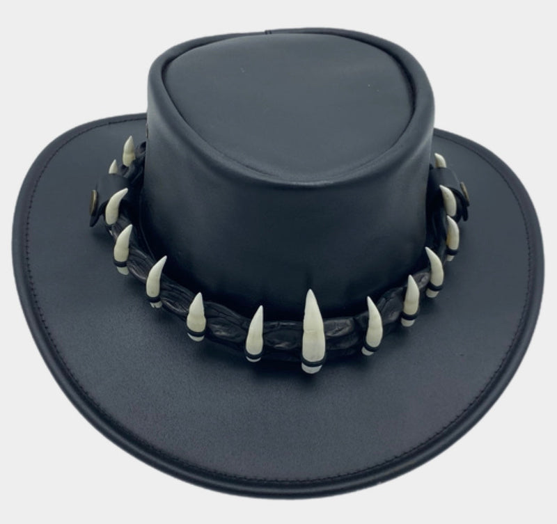 Load image into Gallery viewer, Jacaru 112 Lightning Jack Hat – 11 Genuine Croc Teeth