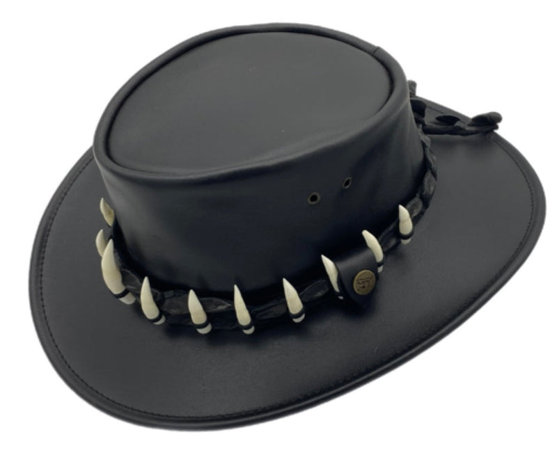 Load image into Gallery viewer, Jacaru 112 Lightning Jack Hat – 11 Genuine Croc Teeth