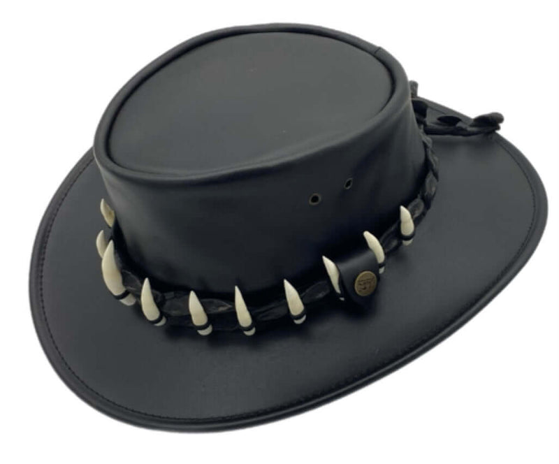 Load image into Gallery viewer, Jacaru 112 Lightning Jack Hat – 11 Genuine Croc Teeth