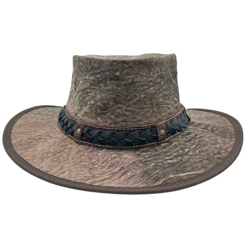 Load image into Gallery viewer, Jacaru 1133 Roo Nomad Stonewash Hat – Kangaroo Leather