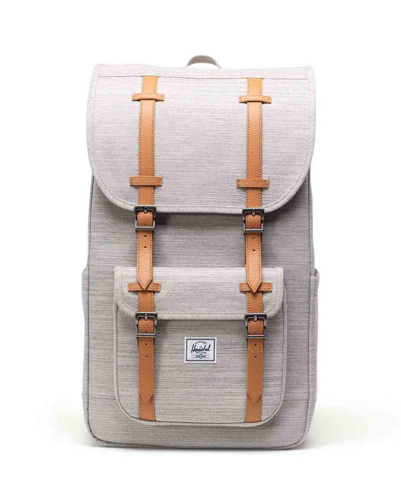 Load image into Gallery viewer, Herschel 30L Little America Backpack Bag w/ 15" Laptop Sleeve in Light Grey Crosshatch-4