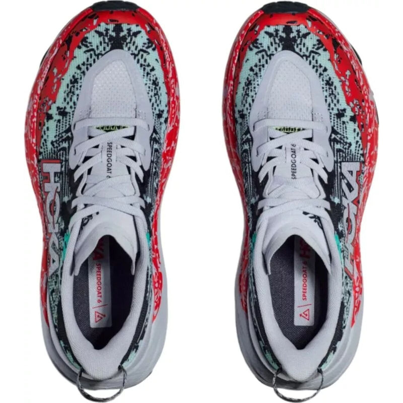 Load image into Gallery viewer, Womens HOKA Speedgoat 6 Trail Running Shoes in Gull / Stormy Skies - Size 11-4