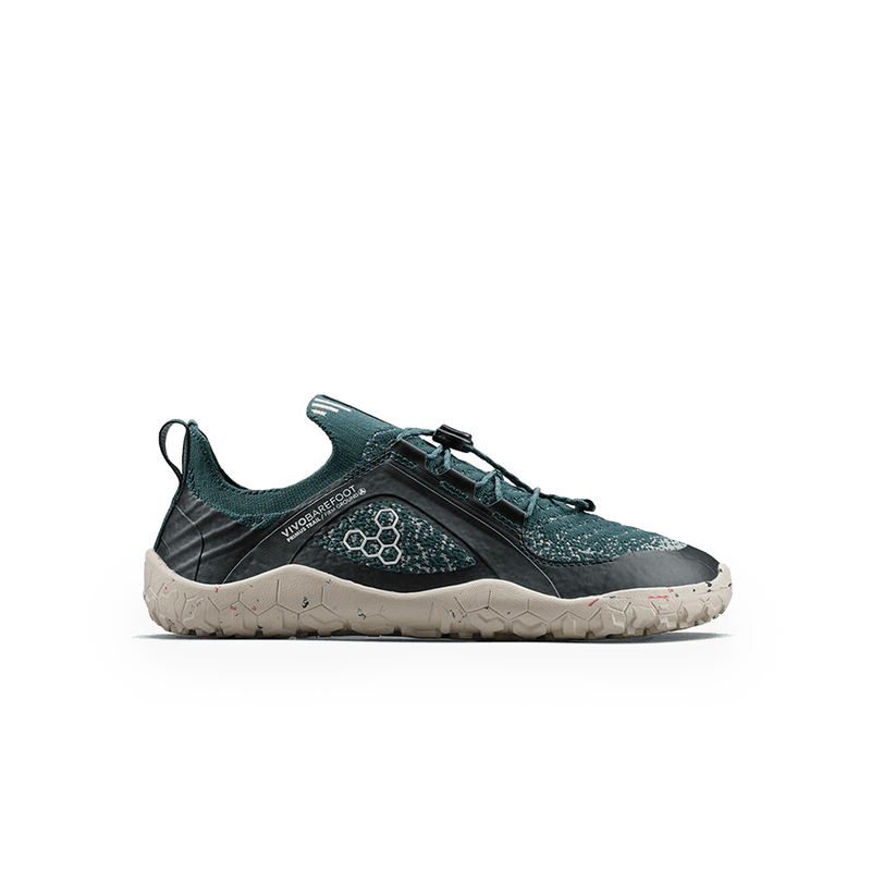 Load image into Gallery viewer, Vivobarefoot Primus Trail Knit FG Juniors – Aurora lightweight barefoot trail shoes with flexible grip sole.