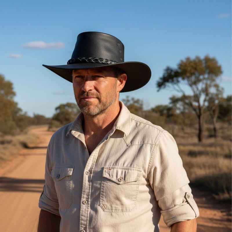 Load image into Gallery viewer, Jacaru 1150 Kangaroo Breeze Hat – Breathable Kangaroo Leather