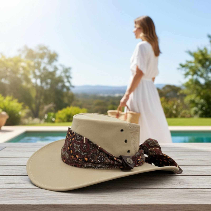 Load image into Gallery viewer, Jacaru 1152 Kangaroo Ladies Breeze Hat – Mesh Crown