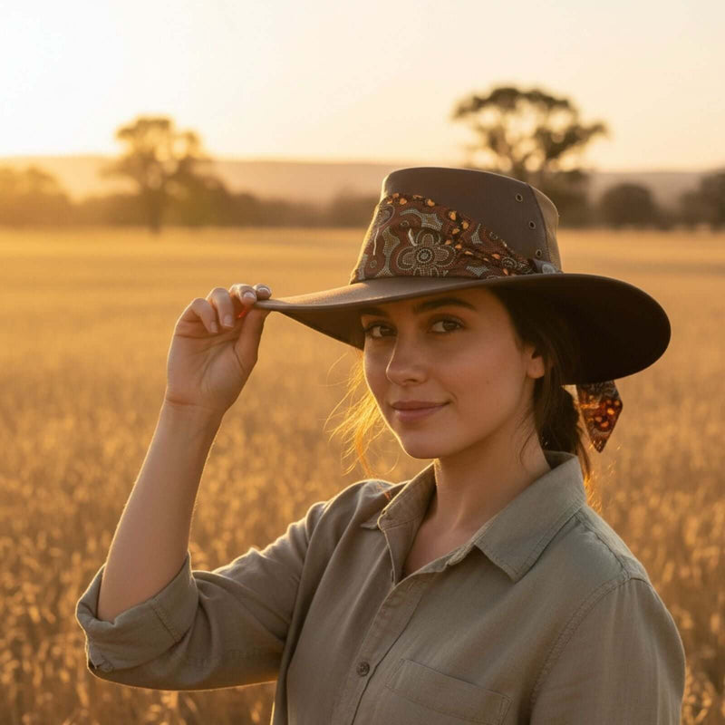 Load image into Gallery viewer, Jacaru 1152 Kangaroo Ladies Breeze Hat – Mesh Crown