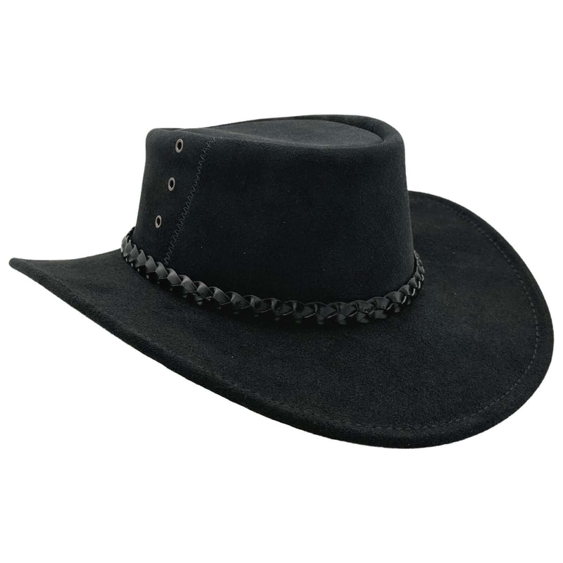 Load image into Gallery viewer, Jacaru 1154 Kookaburra Hat – Suede Leather | Brown & Cream