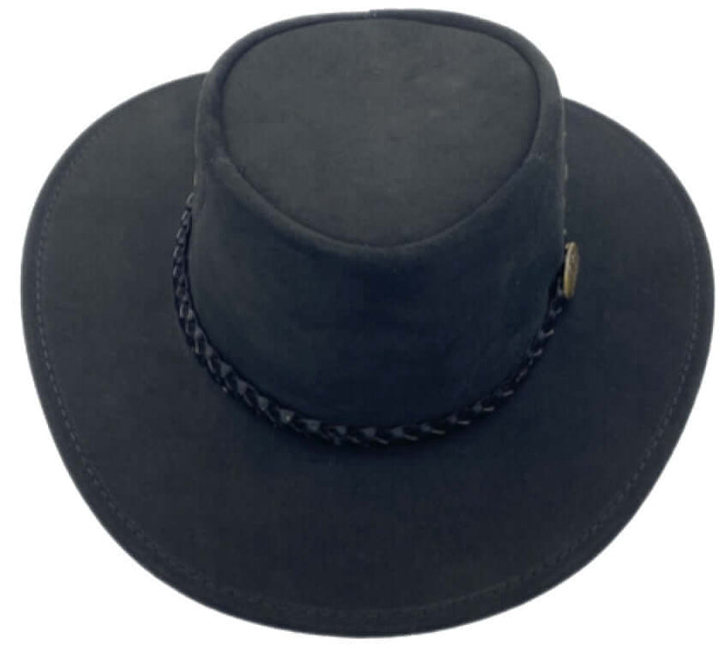 Load image into Gallery viewer, Jacaru 1154 Kookaburra Hat – Suede Leather | Brown & Cream