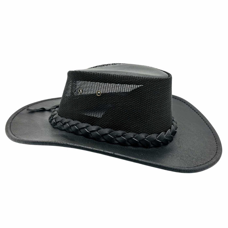 Load image into Gallery viewer, Jacaru 116 Dingo Koolaroo Hat – Leather & Mesh Breeze | Made in Australia
