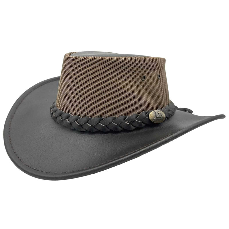 Load image into Gallery viewer, Jacaru 116 Dingo Koolaroo Hat – Leather & Mesh Breeze | Made in Australia